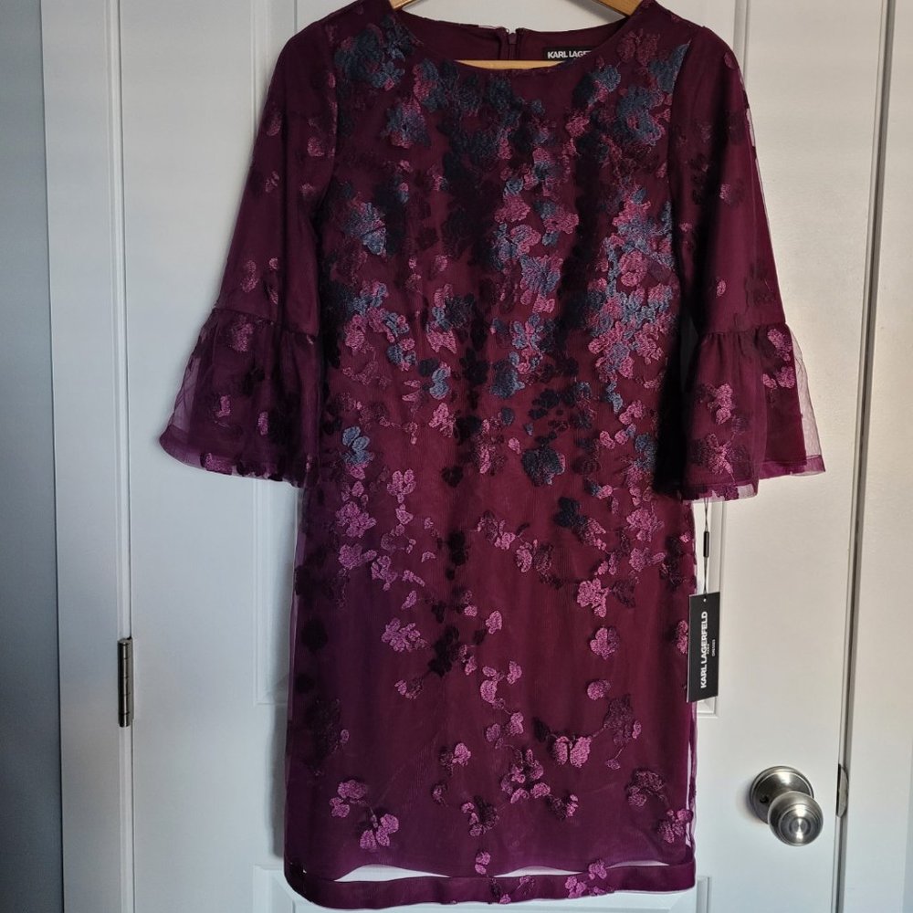 NWT! Karl Lagerfeld lace floral dress size 2